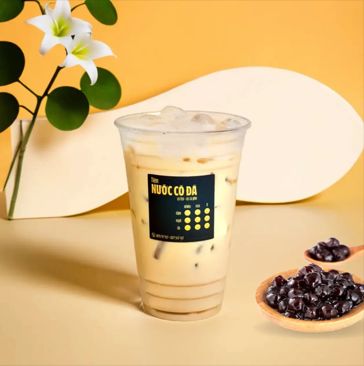 Hình ảnh Hồng Trà Dừa Sữa