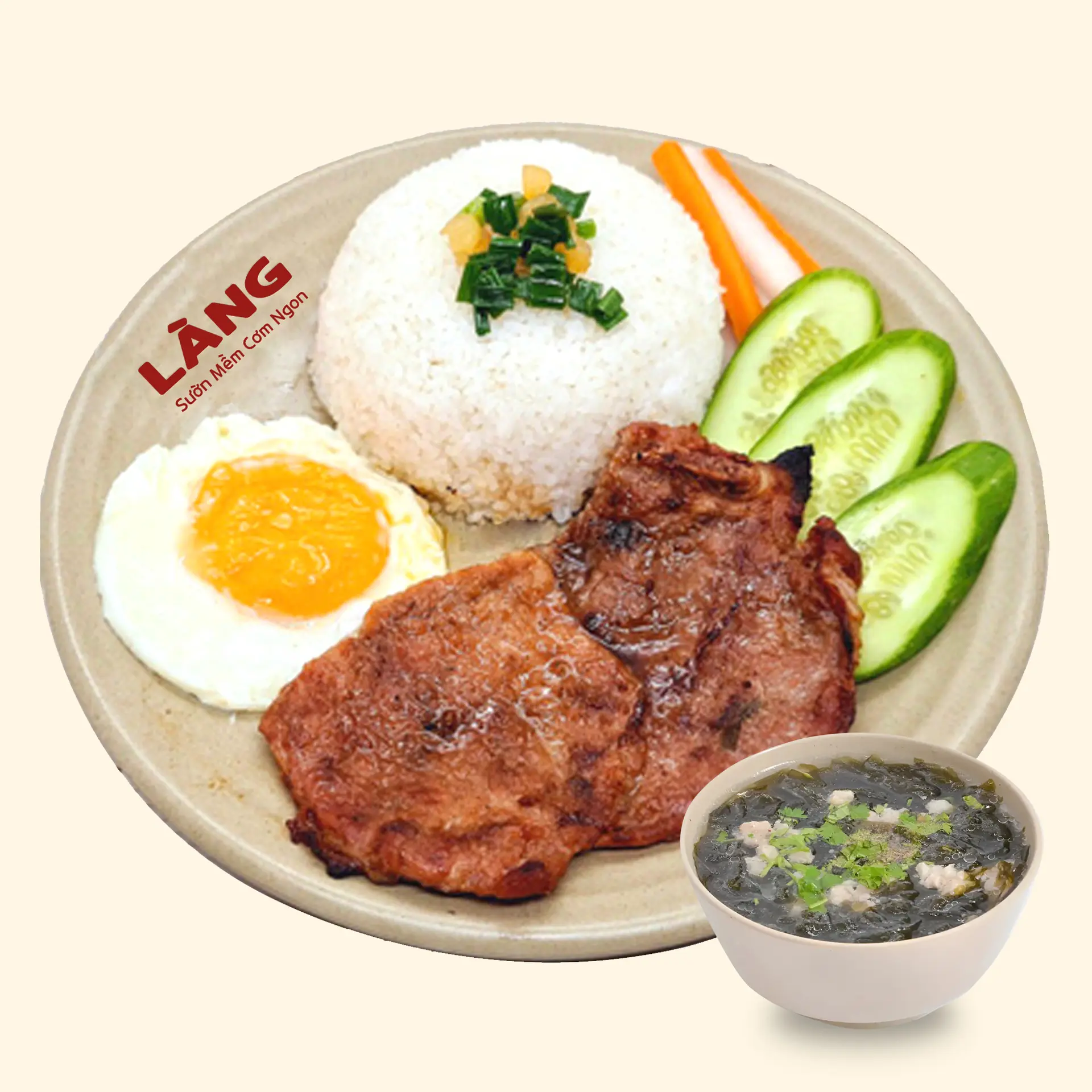 Hình ảnh Cơm Tấm Sườn Trứng - Canh Rong Biển