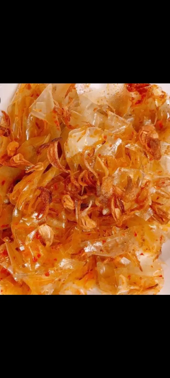 Hình ảnh Bánh tráng dẻo ( bánh tráng phơi sương) trộn sa tế hành phi