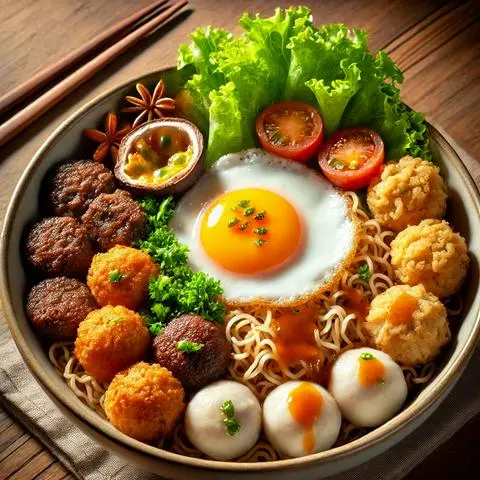 Hình ảnh [TẶNG XÚC XÍCH VƯỜN BIA NHẬP KHẨU TỪ ĐỨC] Mì trộn Thập cẩm Xốt Chanh dây