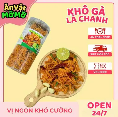 Hình ảnh Khô Gà Lá Chanh Nhà Làm Không Pha 300g