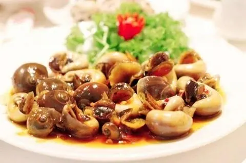 Hình ảnh ốc mỡ xào rau muống