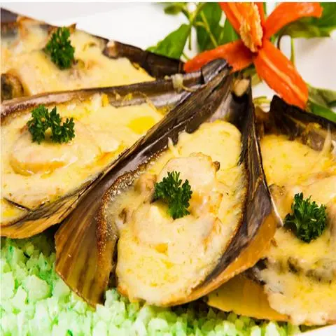 Hình ảnh sò mai nướng phô mai 