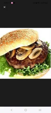 Hình ảnh Burger bò đặc biệt kèm nấm với nước sốt BBC