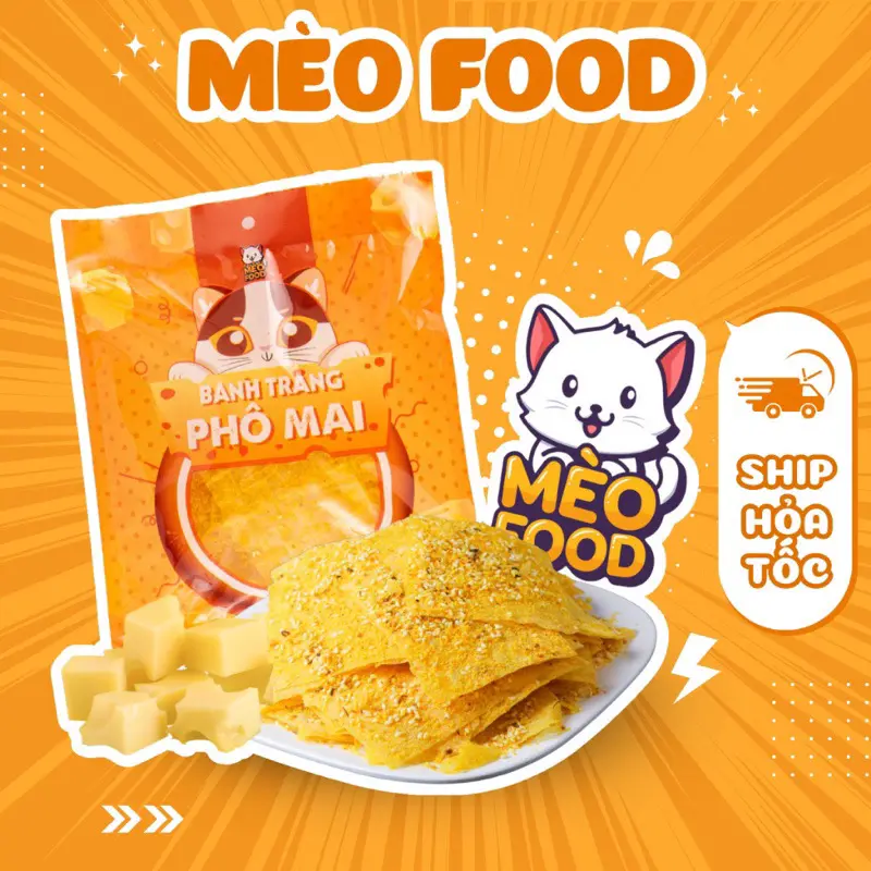 Hình ảnh Combo 10 bánh tráng Mèo Food 