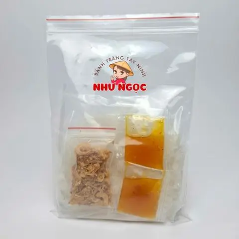 Hình ảnh Bánh Tráng Phơi Sương Muối Béo Hành Phi