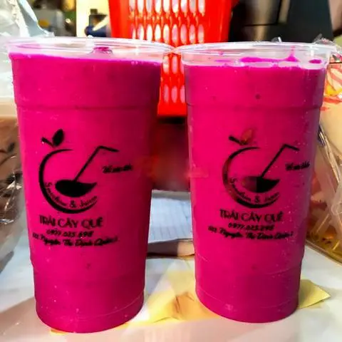 Hình ảnh Sinh tố thanh long đỏ