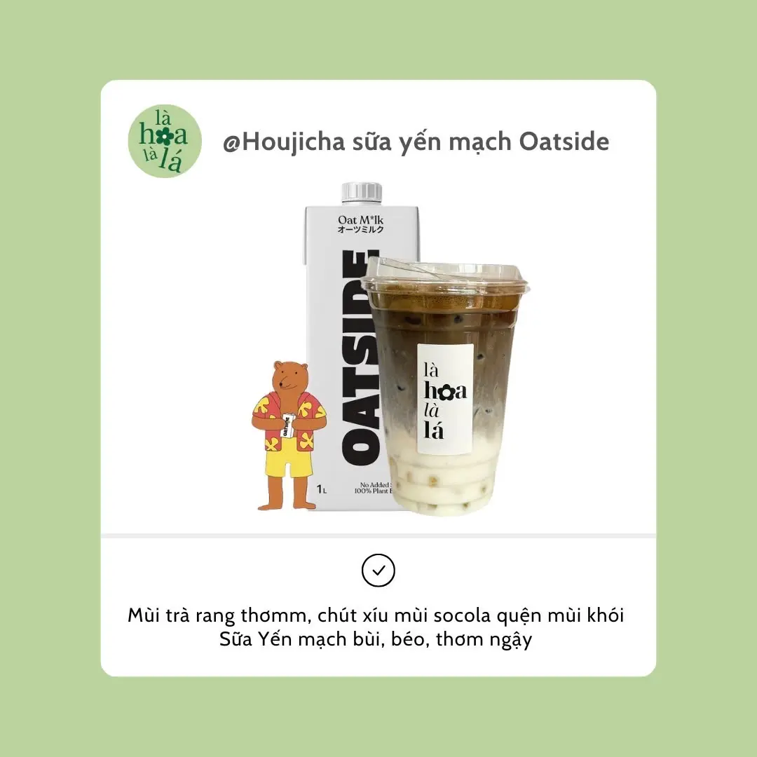 Hình ảnh Houjicha Sữa Yến Mạch Oatside