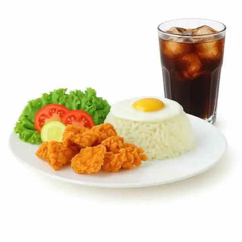 Hình ảnh Cơm gà viên sốt 