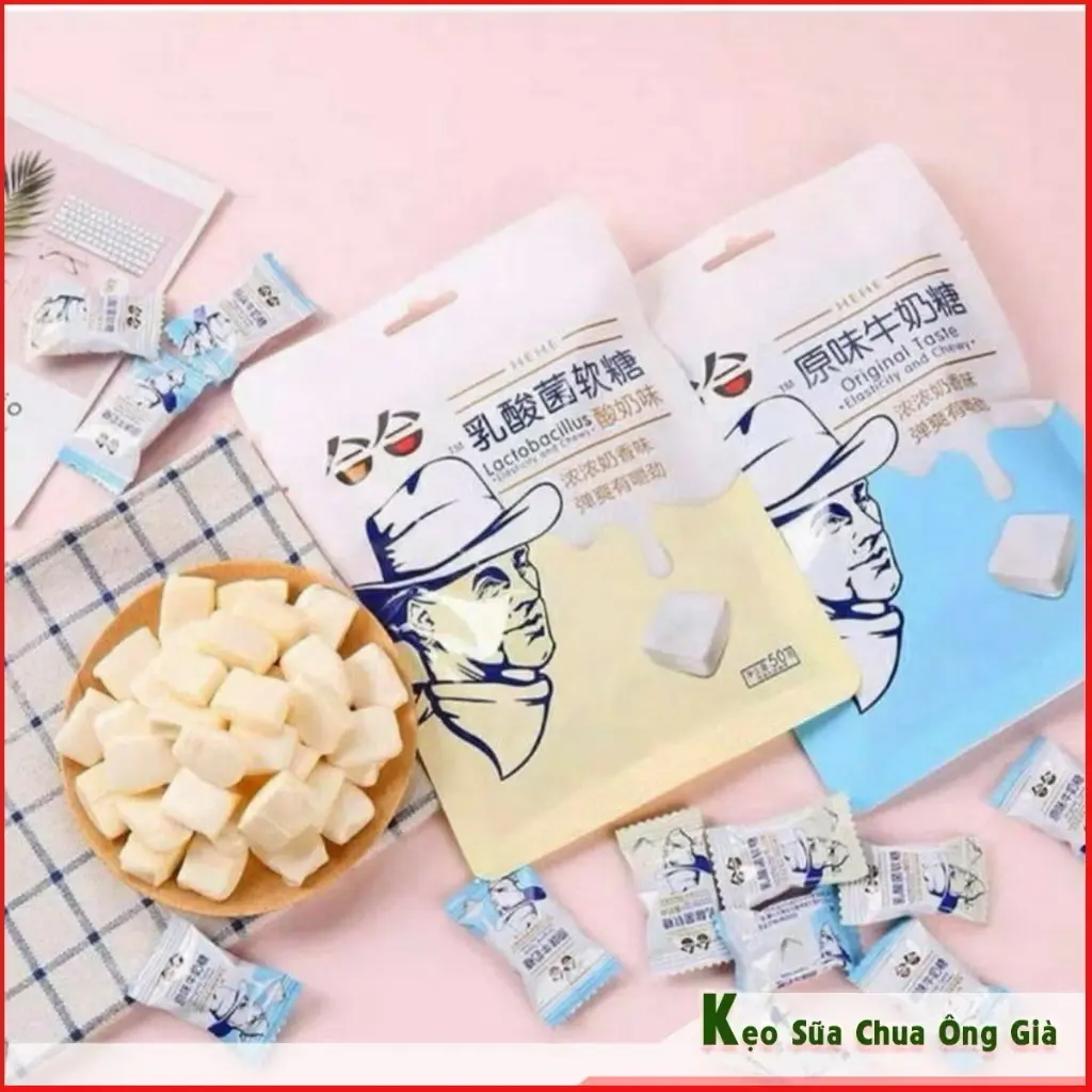 Hình ảnh 1 Gói Kẹo Sữa Chua Ông Già Đài Loan-360g