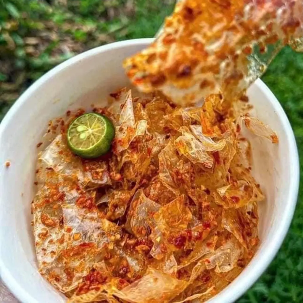 Hình ảnh dẻo sate tỏi hành phi