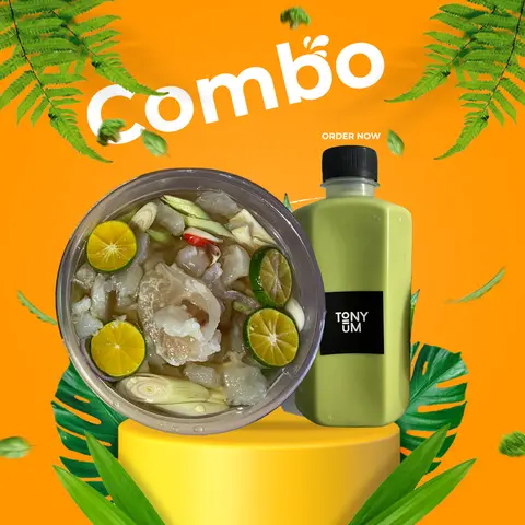 Hình ảnh Combo 3: Gân bò ngâm sả tắc (hộp nhỏ) - 1 Loại nước bất kì của quán