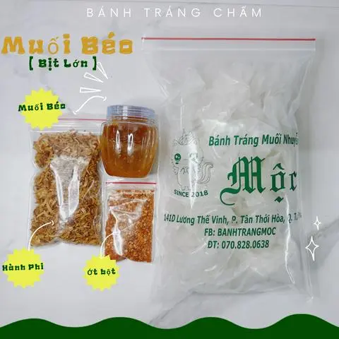 Hình ảnh Bánh Tráng Phơi Sương Chấm Muối Béo (Bịt lớn)