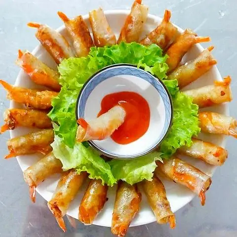 Hình ảnh Chả Ram Tôm Đất 250g To Bình Định, Chiên Sẵn (Kèm Tương Ớt, Cà)