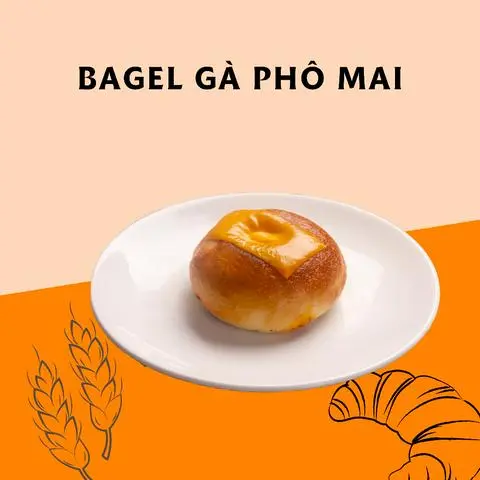 Hình ảnh Bagel gà xé phô mai