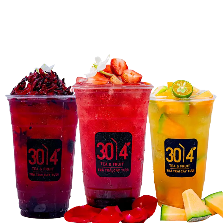 Hình ảnh Combo 3 Ly: Trà Atiso + Trà Dưa Lưới + Trà Dâu Tây (500ml)