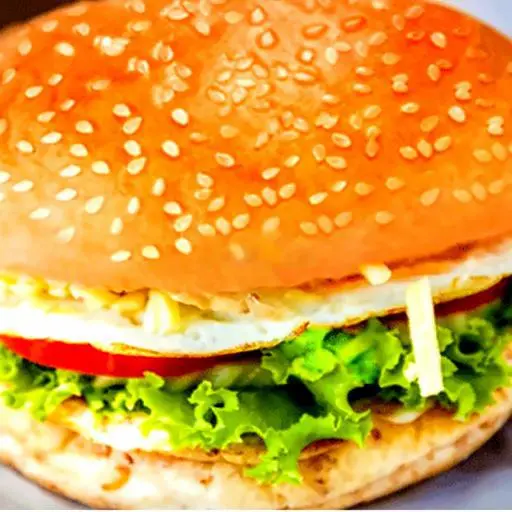 Hình ảnh Hamburger trứng ốp la