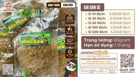 Hình ảnh Bánh Tráng Muối Rong Biển