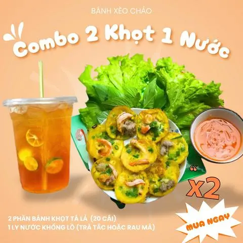 Hình ảnh Combo 20 Bánh khọt + 1 Nước
