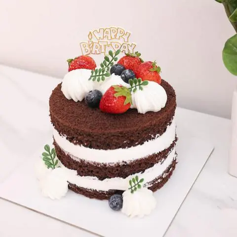 Hình ảnh Bánh Socola Mini Trang Trí Trái Cây Tươi - Size 12cm