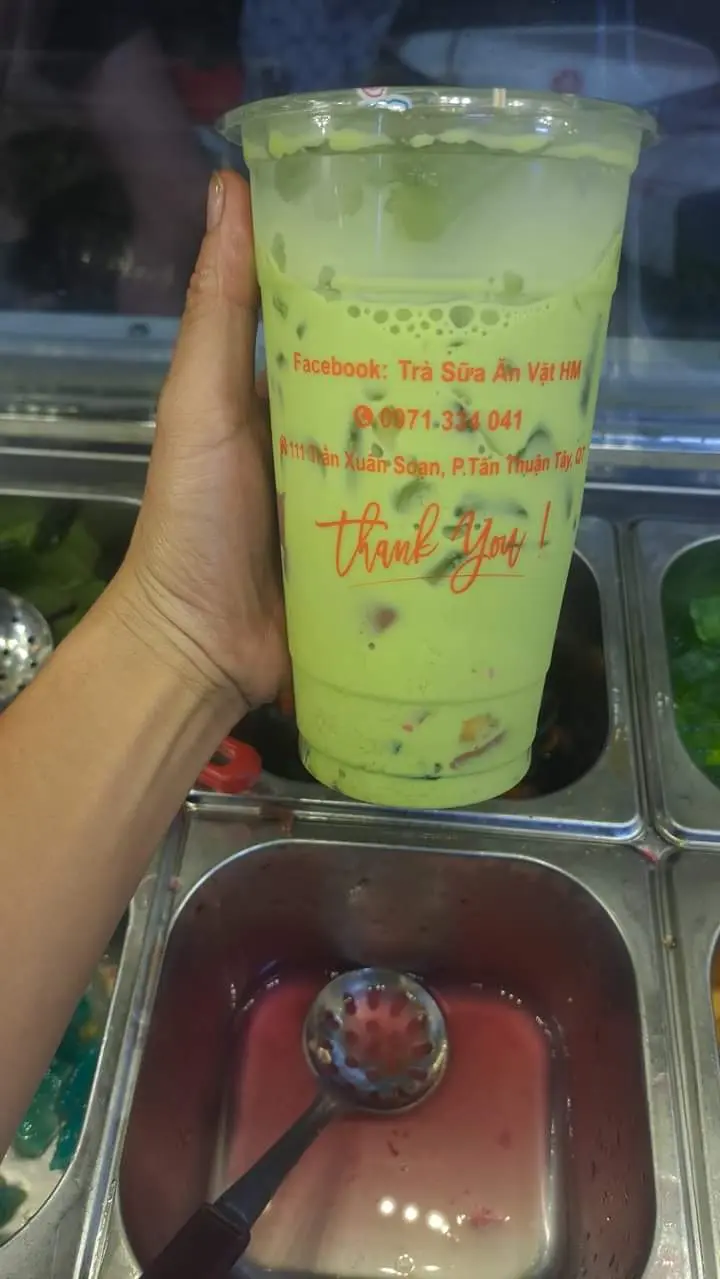 Hình ảnh trà sữa thái xanh fulltopping
