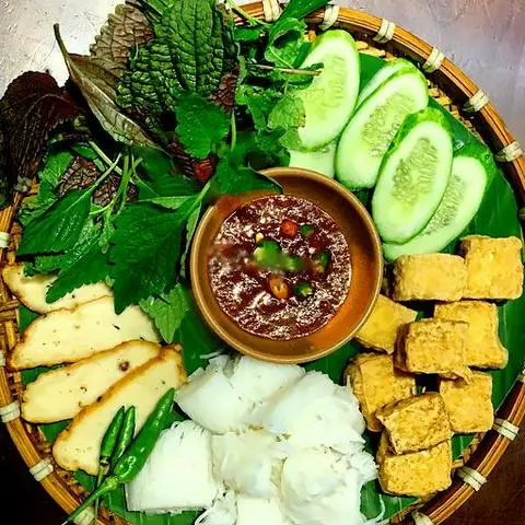 Hình ảnh Mẹt bún đậu mắm tôm chay