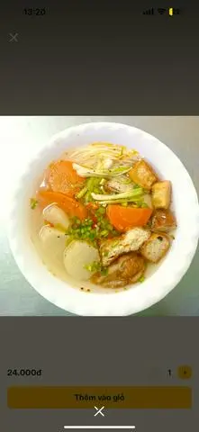 Hình ảnh Bánh Canh Chả Cá Chay(không kèm tô muỗng đũa)