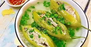 Hình ảnh Cơm canh khổ qua dồn thịt