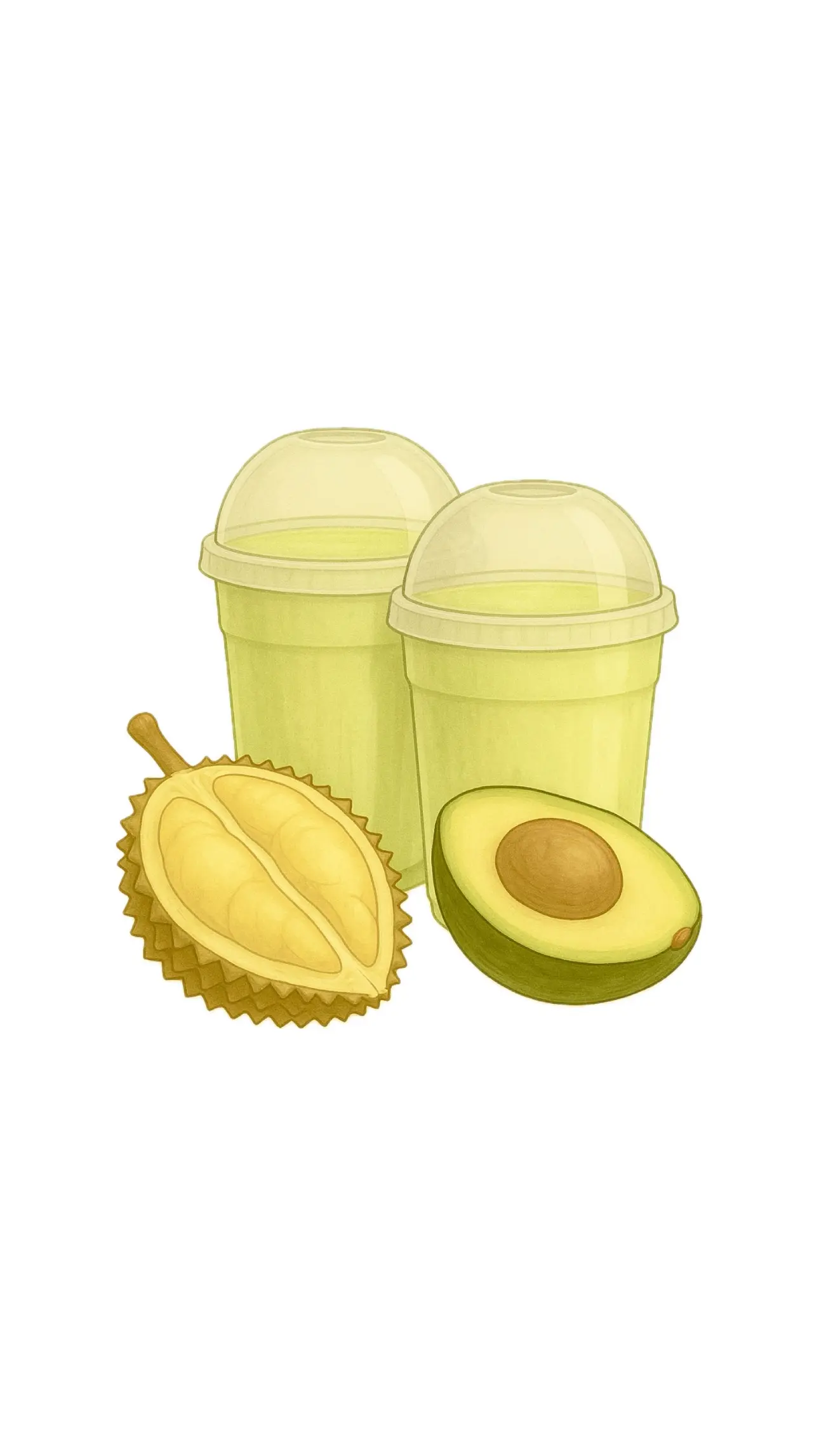Hình ảnh Sinh Tố Bơ - Sầu Riêng