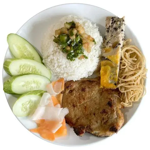Hình ảnh Cơm tấm Sườn cốt lết Bì Chả