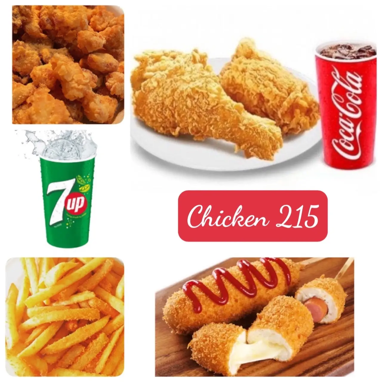 Hình ảnh Combo 9: 2 Miếng Gà Giòn+ 2 Hotdog+ 1 Khoai tây Phômai+ 1 Gà Viên Phômai+ 2 Nước ngọt 