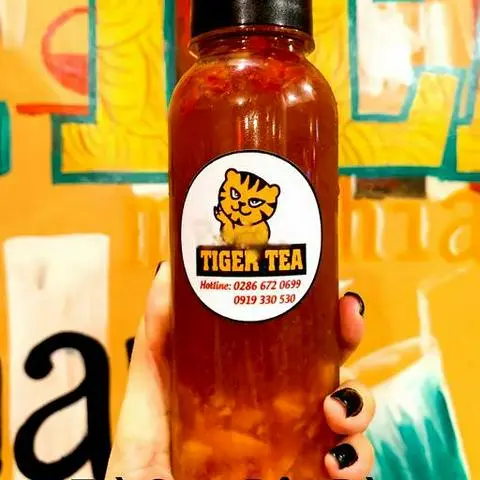 Hình ảnh Trà Cam Dâu Đào (chai) 500ml