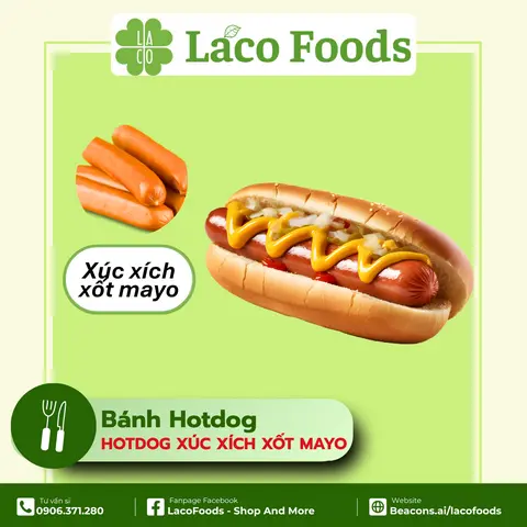 Hình ảnh Hotdog Xúc Xích Xốt Mayo