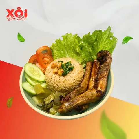 Hình ảnh Combo Cơm sườn que nướng - Canh - Yogurt tráng miệng