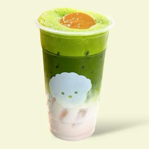 Hình ảnh Matcha Latte Bánh Flan