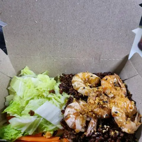 Hình ảnh Tôm áp chảo - rau củ mix