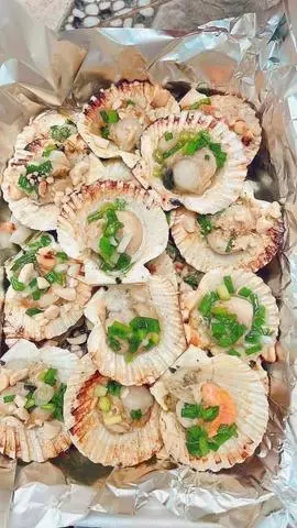 Hình ảnh sò điệp nướng mỡ hành