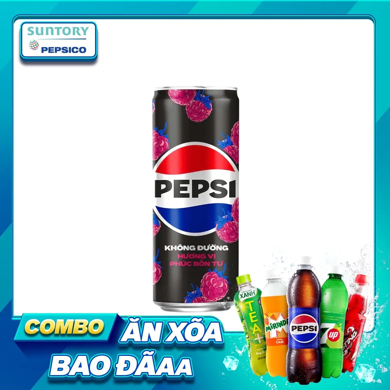 Hình ảnh Pepsi 0 Calo Phúc Bồn Tử