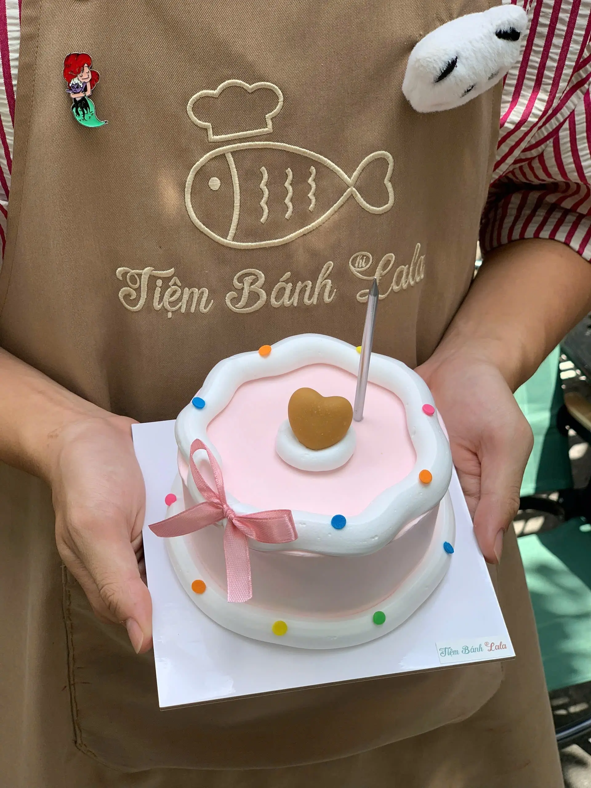 Hình ảnh Bánh Bento 10cm Mẫu Lychee Candy (hộp mica)
