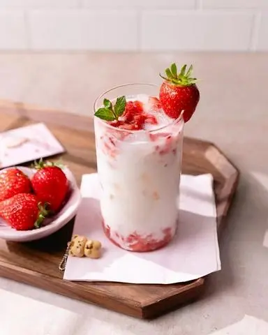 Hình ảnh Dâu tây latte