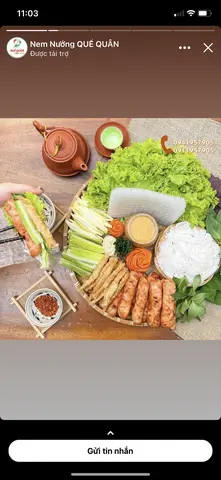 Hình ảnh CB3: Phần nem nướng 2 người(tặng món thêm)