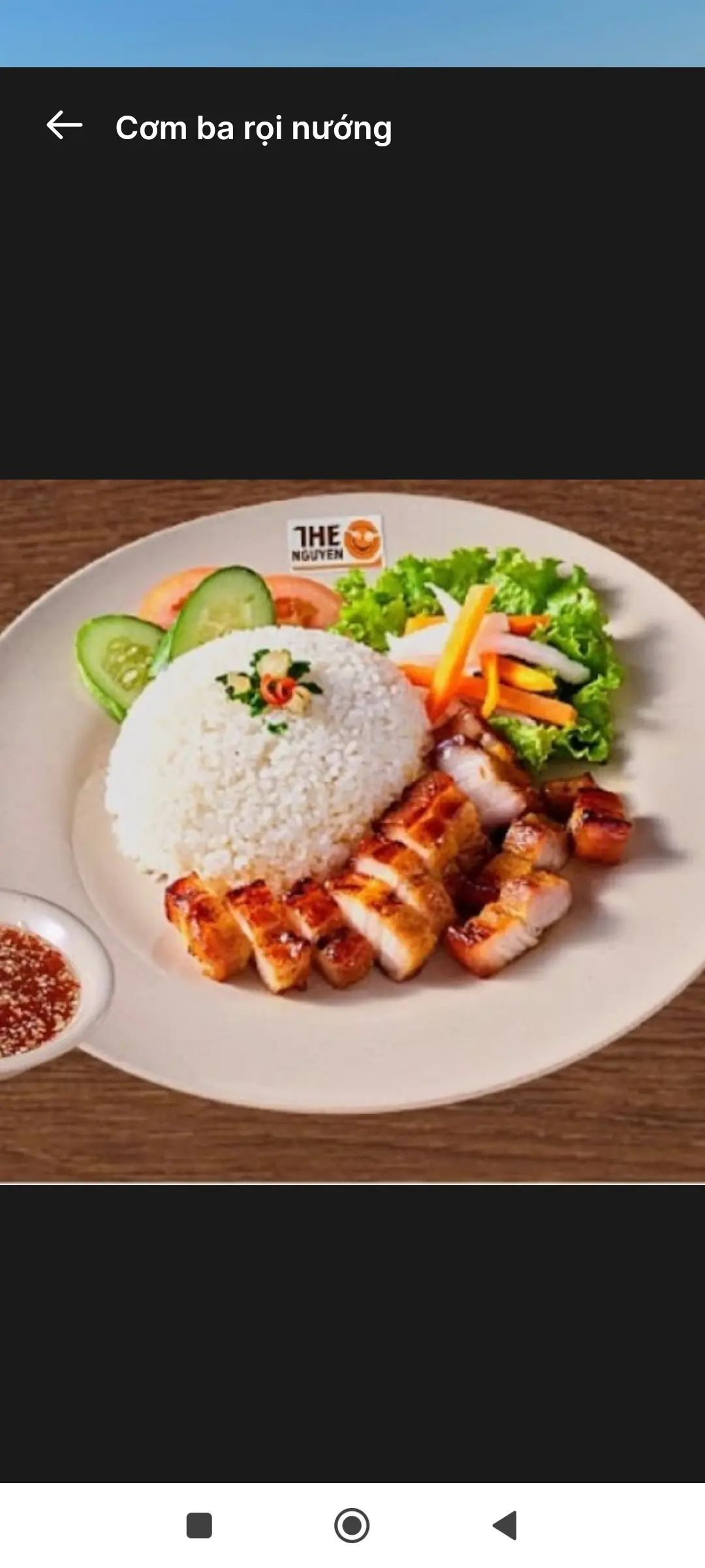 Hình ảnh cơm ba rọi chả ốp la