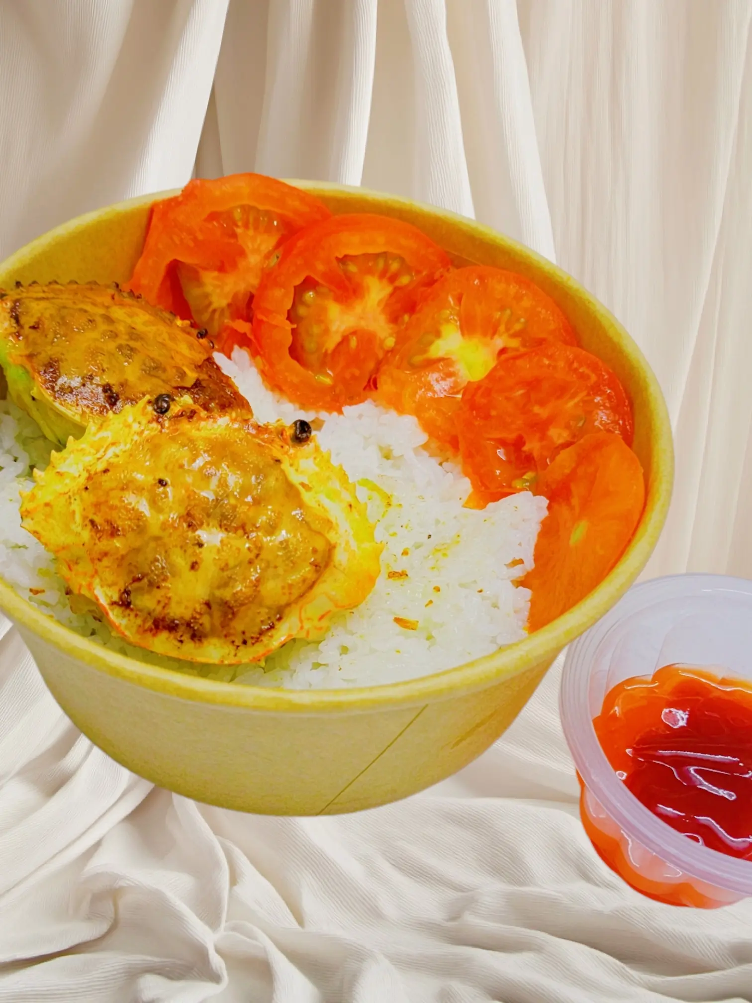 Hình ảnh Cơm Chả Ghẹ Biển Quy Nhơn (2 Con) (ST25) + Kèm Tương Ớt, Cà, Cà Chua)