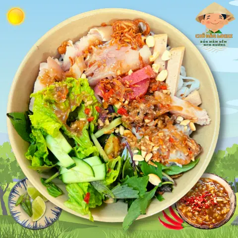 Hình ảnh Bún mắm nêm thịt luộc chả