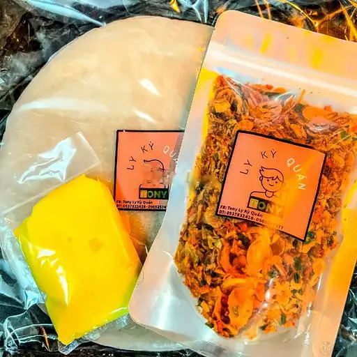 Hình ảnh Combo bánh tráng dẻo cuốn bơ muối tép hành phi - lớn