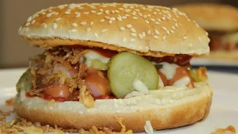 Hình ảnh Hamburger Xúc Xích