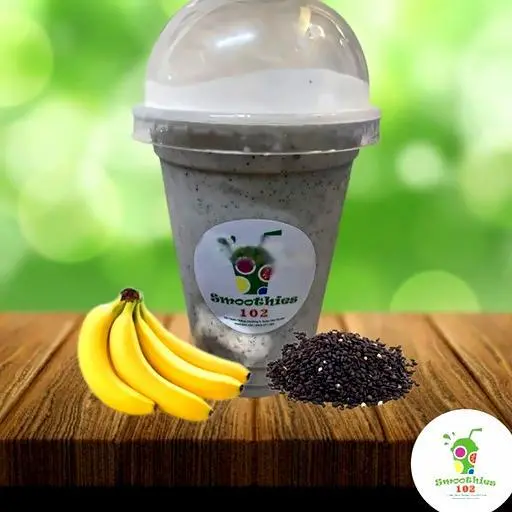 Hình ảnh Sinh tố chuối mè