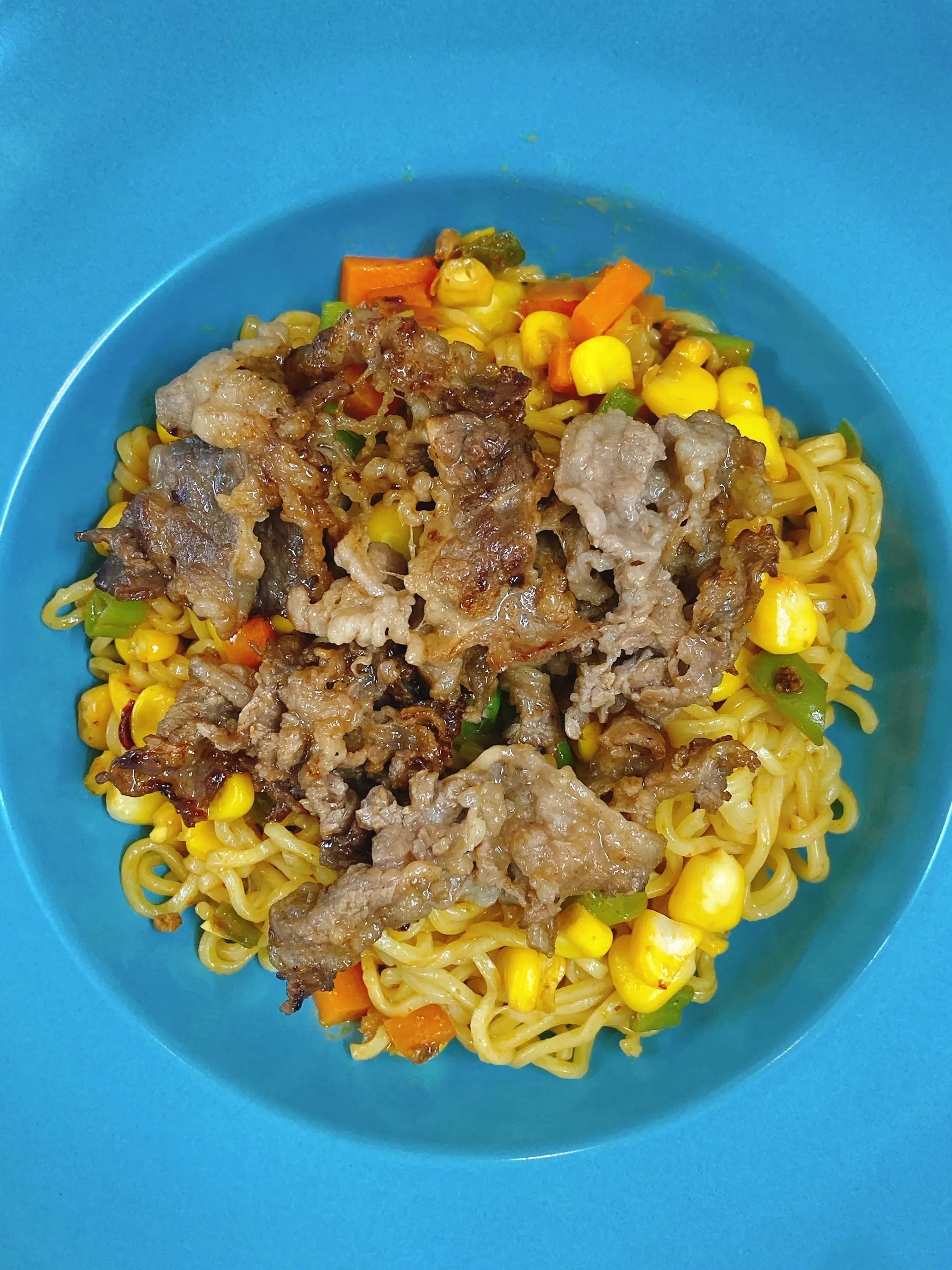 Hình ảnh Mỳ Trộn Bò Ba Chỉ Mỹ + Rau Củ