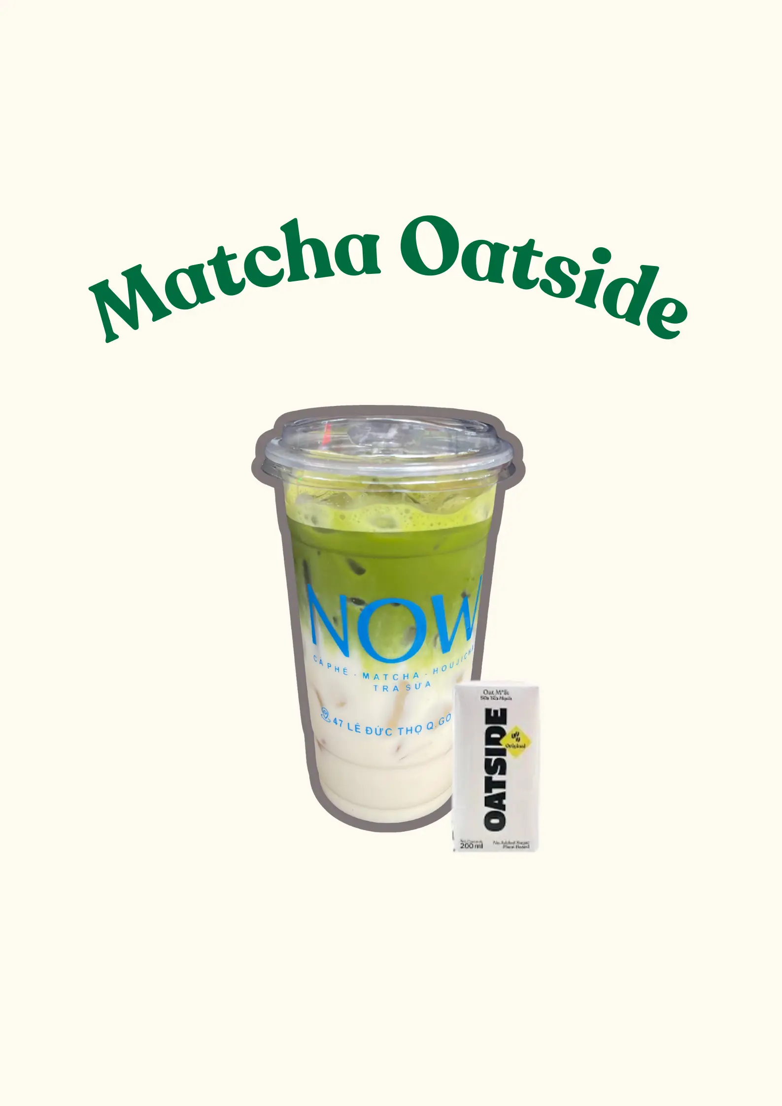 Hình ảnh Matcha sữa Oatside ( matcha Đài)