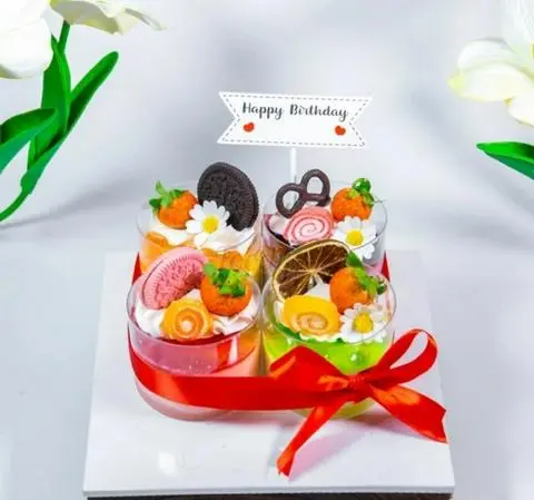 Hình ảnh SET PANACOTTA 4 HỘP SINH NHẬT VỊ TRÁI CÂY